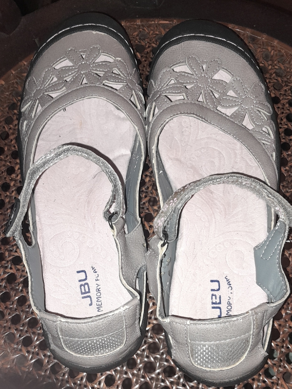 JBU by Jambu Women's Gray Mary Jane Flats Sz 10